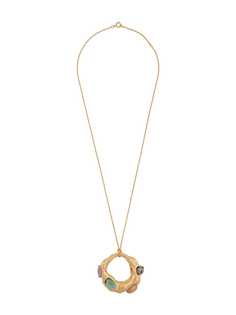 Marni molten stone necklace