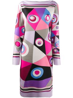 Emilio Pucci платье-трапеция с принтом Occhi