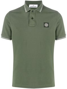 Stone Island рубашка поло с короткими рукавами и нашивкой-логотипом