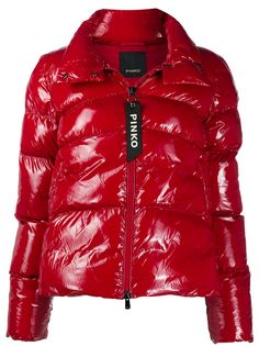 Pinko funnel-neck quilted coat