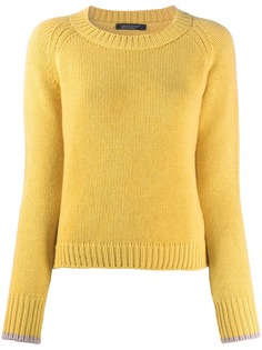 Aragona кашемировый джемпер с отделкой в рубчик