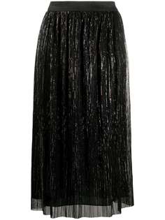 Steffen Schraut metallic plissé skirt