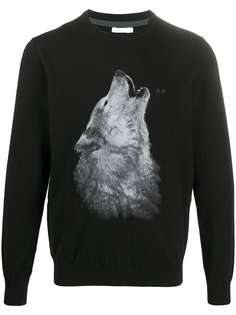 Sun 68 wolf-print sweater