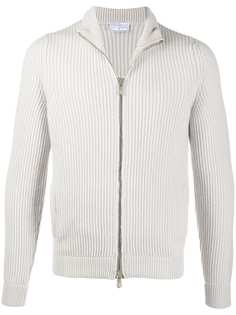 Fedeli zip-through ribbed sweater