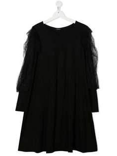 Monnalisa tulle sleeve midi dress