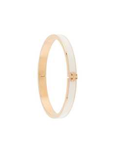 Tory Burch logo-plaque enamel bangle