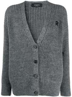 Rochas длинный кардиган в рубчик