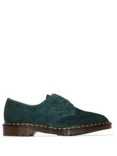 Dr. Martens green 1461 suede oxford shoes
