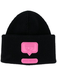 Chiara Ferragni logo patch beanie