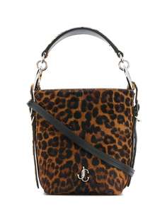 Jimmy Choo сумка-ведро Varenne с леопардовым принтом