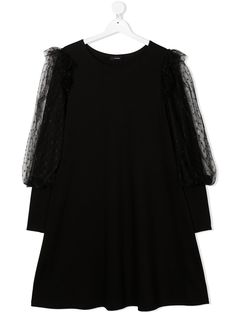 Monnalisa tulle sleeve midi dress
