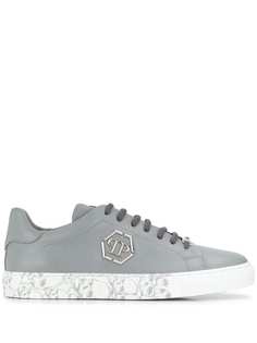 Philipp Plein Hexagon leather low-top trainers