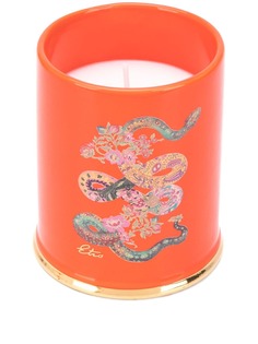 Etro свеча Oriental Wood в керамическом подсвечнике
