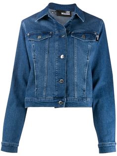 Love Moschino куртка с заклепками и логотипом на спине