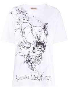 Alexander McQueen футболка с принтом Skull