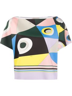 Emilio Pucci топ с абстрактным принтом