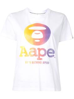 AAPE BY *A BATHING APE® футболка с короткими рукавами и градиентным логотипом