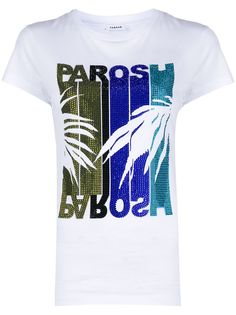 P.A.R.O.S.H. футболка с логотипом и заклепками