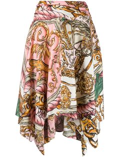 Moschino юбка Macro Foulard с драпировкой