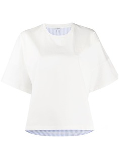 Loewe укороченная футболка со вставкой в полоску на спине