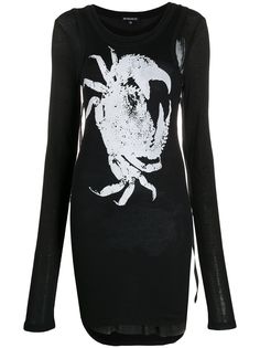 Ann Demeulemeester многослойный трикотажный топ с принтом