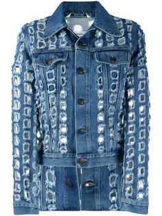 Maison Margiela джинсовая куртка с вырезами