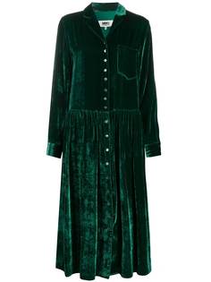 MM6 Maison Margiela бархатное платье-рубашка