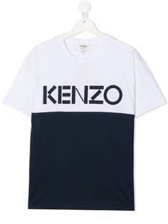 Kenzo Kids футболка в стиле колор-блок с логотипом