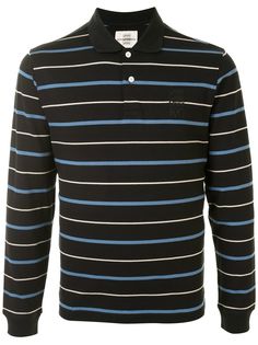 Kent & Curwen полосатая рубашка поло с длинными рукавами
