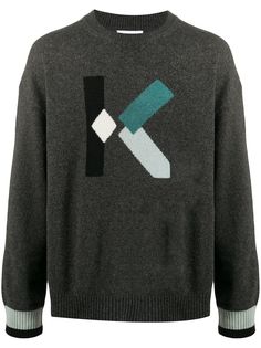 Kenzo джемпер вязки интарсия с логотипом