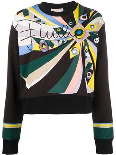 Emilio Pucci толстовка с абстрактным принтом и вышивкой