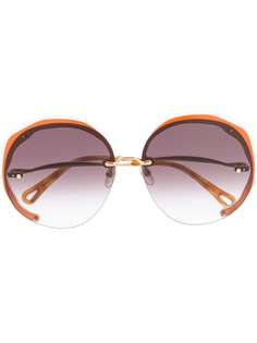 Chloé Eyewear солнцезащитные очки в массивной оправе