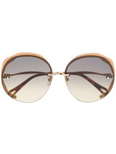 Chloé Eyewear солнцезащитные очки в массивной оправе