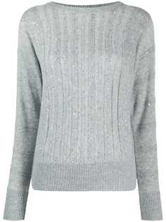 Max Mara джемпер с пайетками и круглым вырезом
