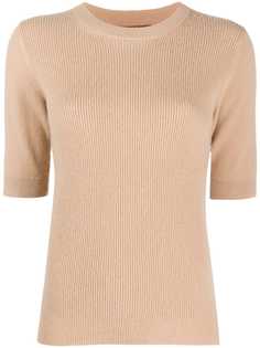 Max Mara джемпер в рубчик с короткими рукавами