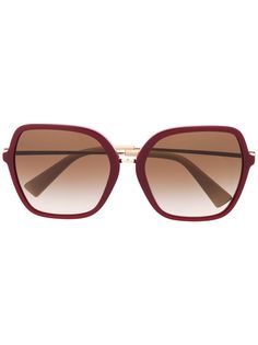Valentino Eyewear солнцезащитные очки в массивной оправе