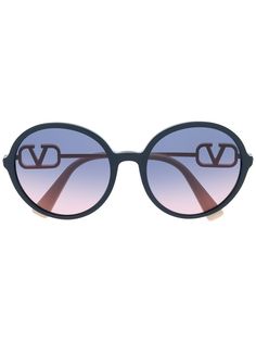Valentino Eyewear солнцезащитные очки в круглой оправе
