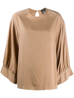 8pm блузка свободного кроя с круглым вырезом