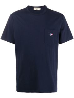 Maison Kitsuné футболка с нашивкой-логотипом