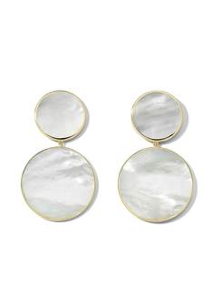 IPPOLITA серьги Polished Rock Candy Large Snowman из желтого золота с перламутром