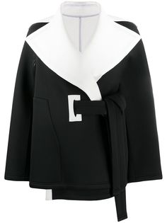 Issey Miyake пальто с контрастным воротником