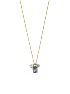 IPPOLITA колье Luce 3-stone с подвеской из желтого золота с камнями