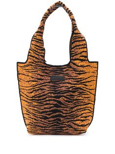 Kenzo сумка-шопер с тигровым узором вязки интарсия
