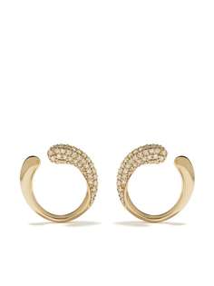 Georg Jensen золотые серьги Mercy с бриллиантами