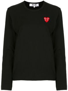 Comme Des Garçons Play топ с длинными рукавами и нашивкой