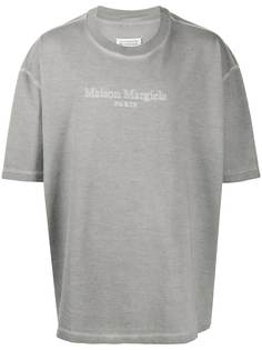 Maison Margiela футболка оверсайз с вышитым логотипом