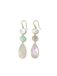 IPPOLITA золотые серьги-подвески Polished Rock Candy с перламутром