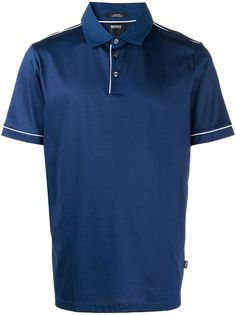 Boss Hugo Boss рубашка поло с контрастной окантовкой