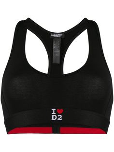 Dsquared2 спортивный бюстгальтер I Heart D2