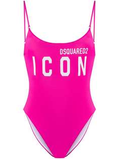 Dsquared2 слитный купальник Icon с принтом